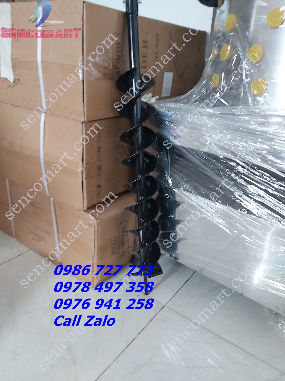 Mũi khoan đất trồng cây rộng 8 phân dài 80cm giá rẻ