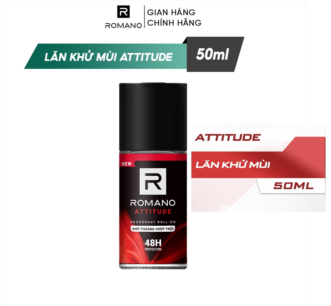 Combo 2 lăn khử mùi Romano Atitude 50ml (50ml x2)