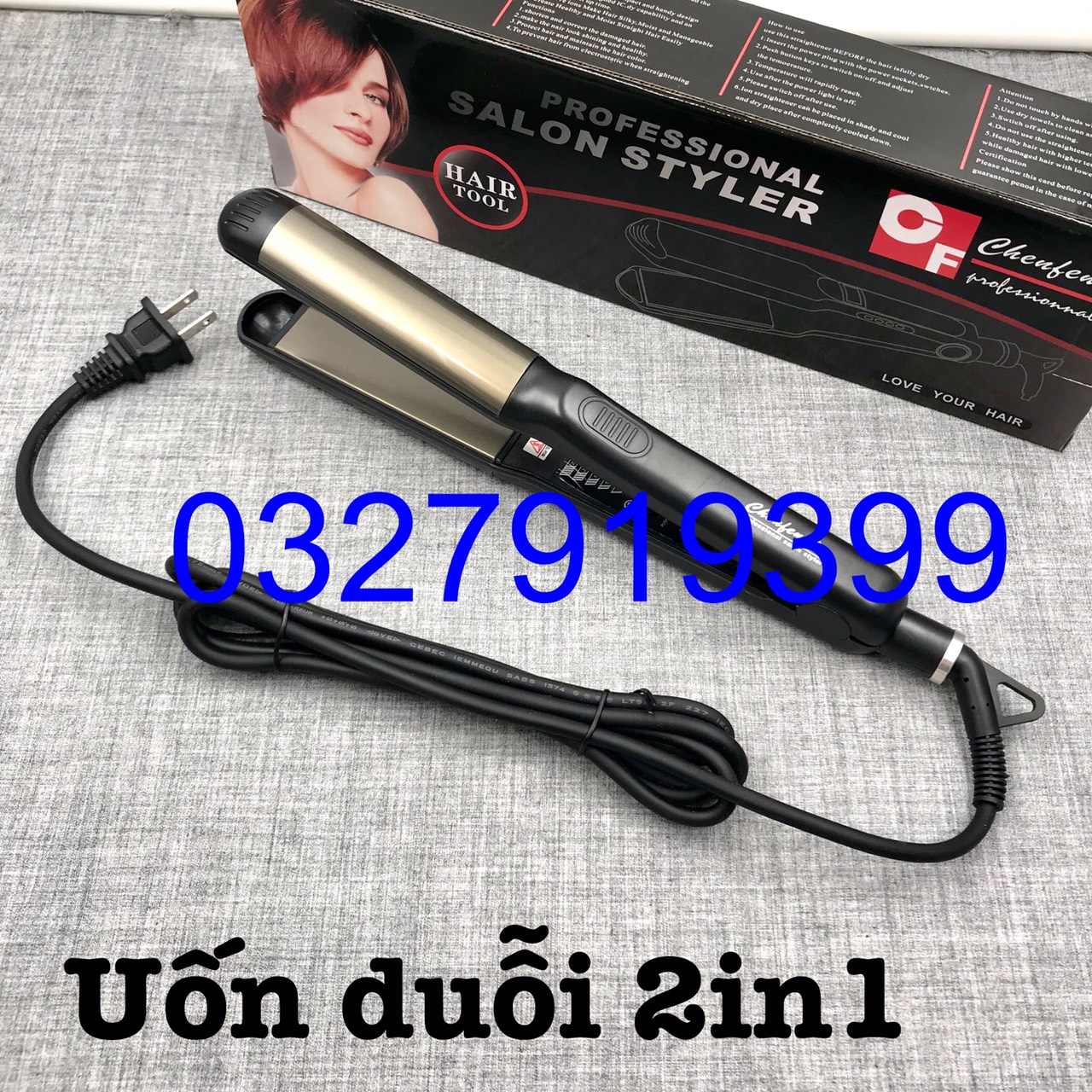 Máy duỗi tóc uốn tóc cao cấp 2in1 119