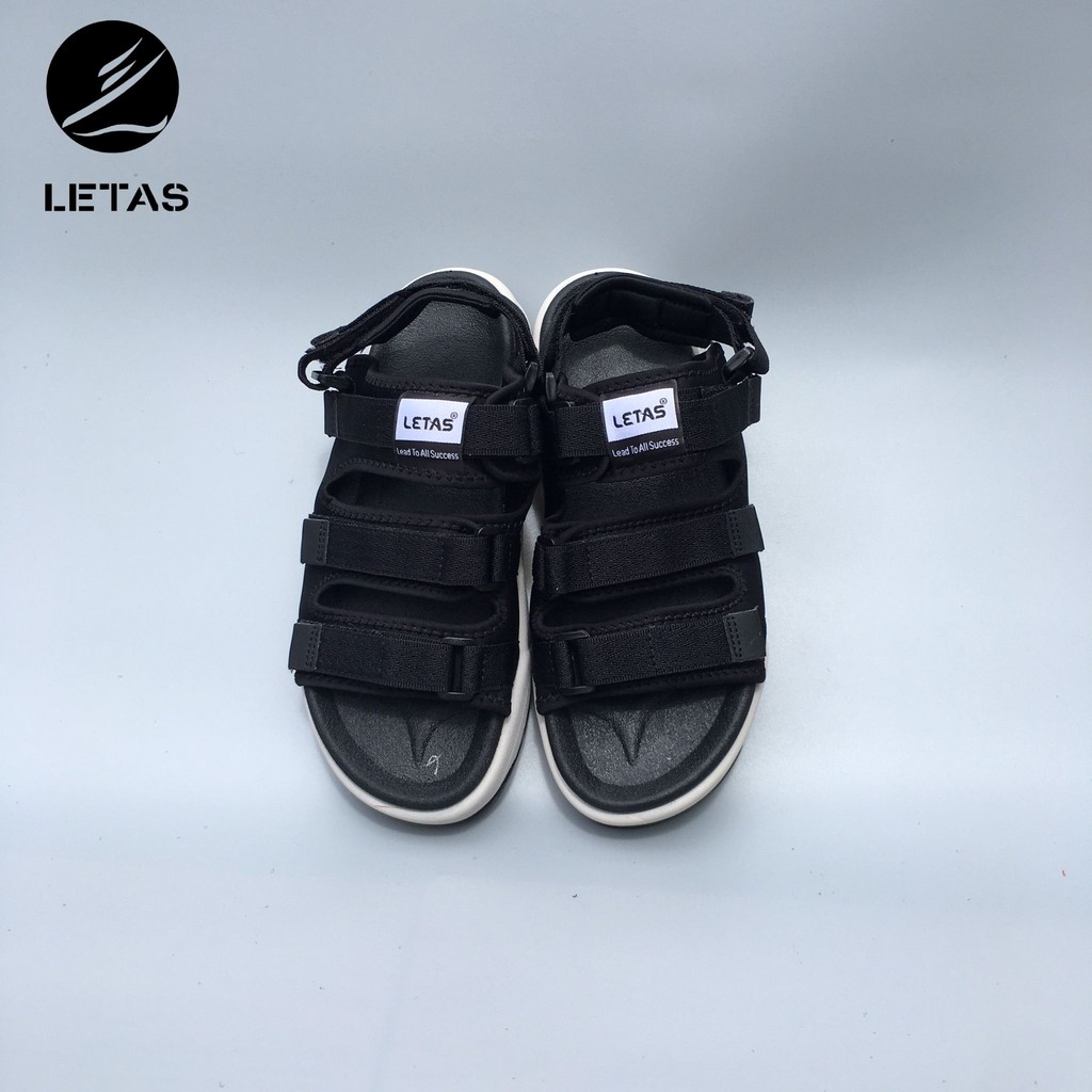Sandal Nữ, Nam Đế Cao Letas D1001 Đen Ghi