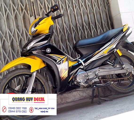 Tem trùm jupiter vàng đen - Độ dán team trùm decal xe máy jupiter vàng đen - Team trùm decal xe máy jupiter rẻ đẹp và chất