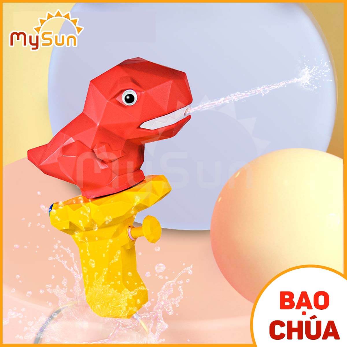 Súng nước mini nhỏ đồ chơi trẻ em phòng nhà tắm Khủng Long cho bé MySun