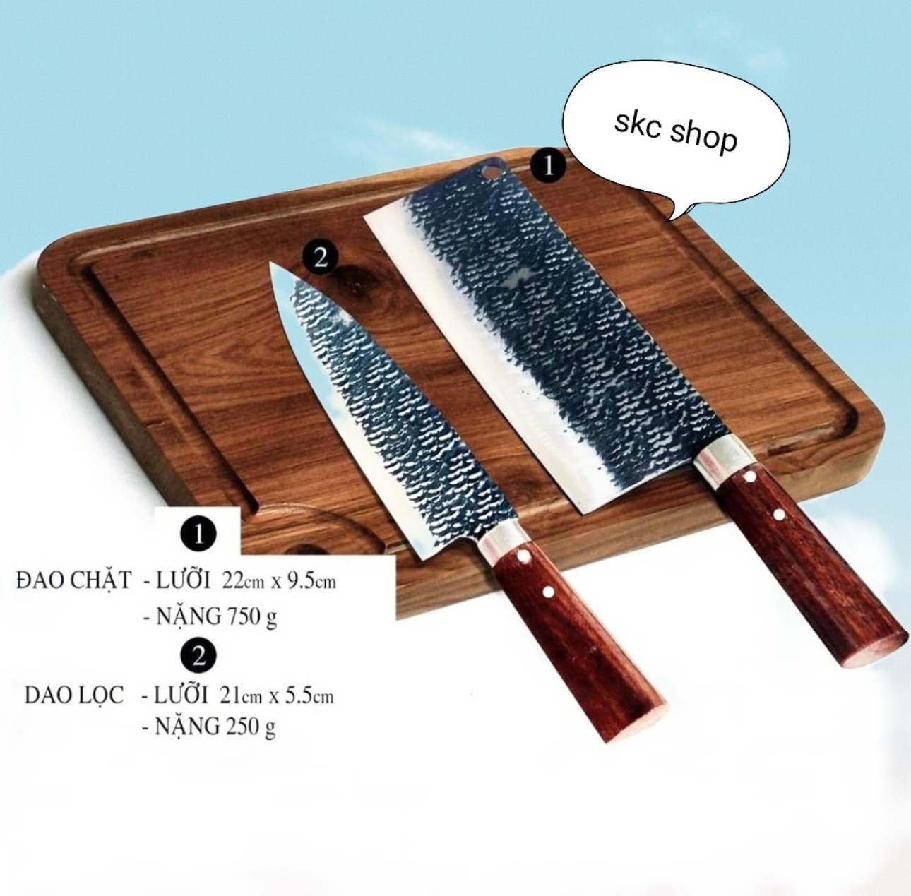 [ GIÁ SỐC ] Bộ 3 dao rèn thủ công từ nhíp ô tô