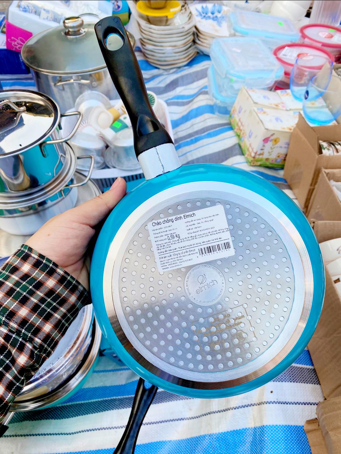 Chảo chống dính đáy từ Elmich cao cấp 20cm