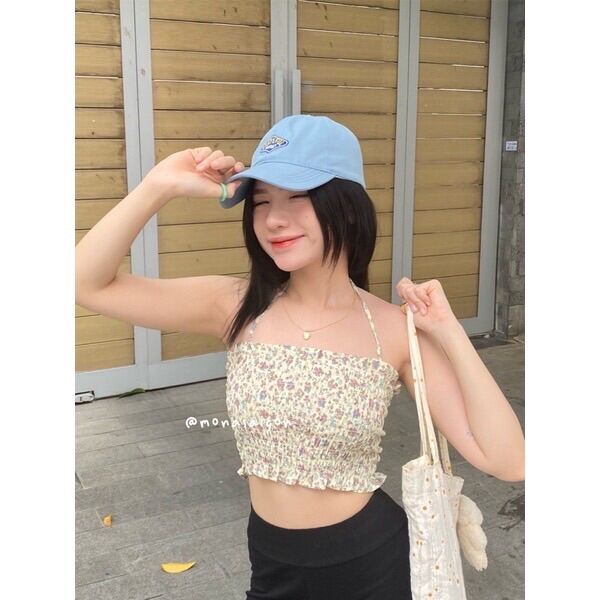 [VOUCHER 12%/149K] Áo croptop 2 dây hoa nhí MONÁ - RIRI