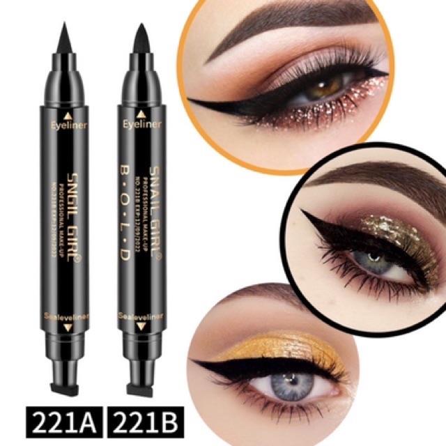 ™℗™ Bút kẻ mắt 2 đầu chấm đuôi mắt chống trôi