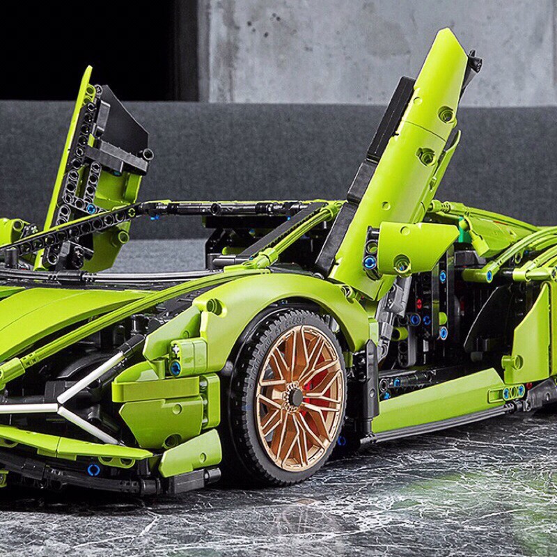 Lắp Ráp Siêu Xe Tốc Độ Lamborghini Sian Car Leji 40001 ( 3696 Mảnh )
