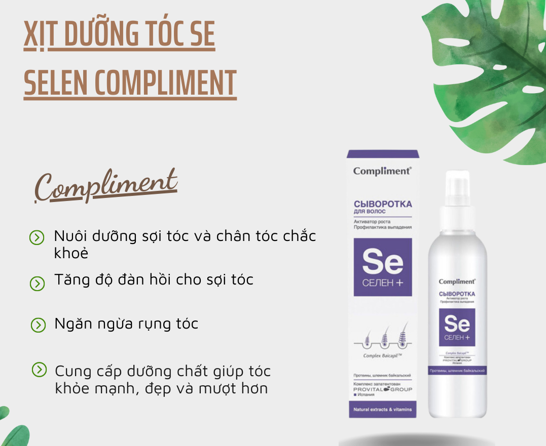 Xịt dưỡng mọc tóc và ngừa rụng tóc Compliment/150ml
