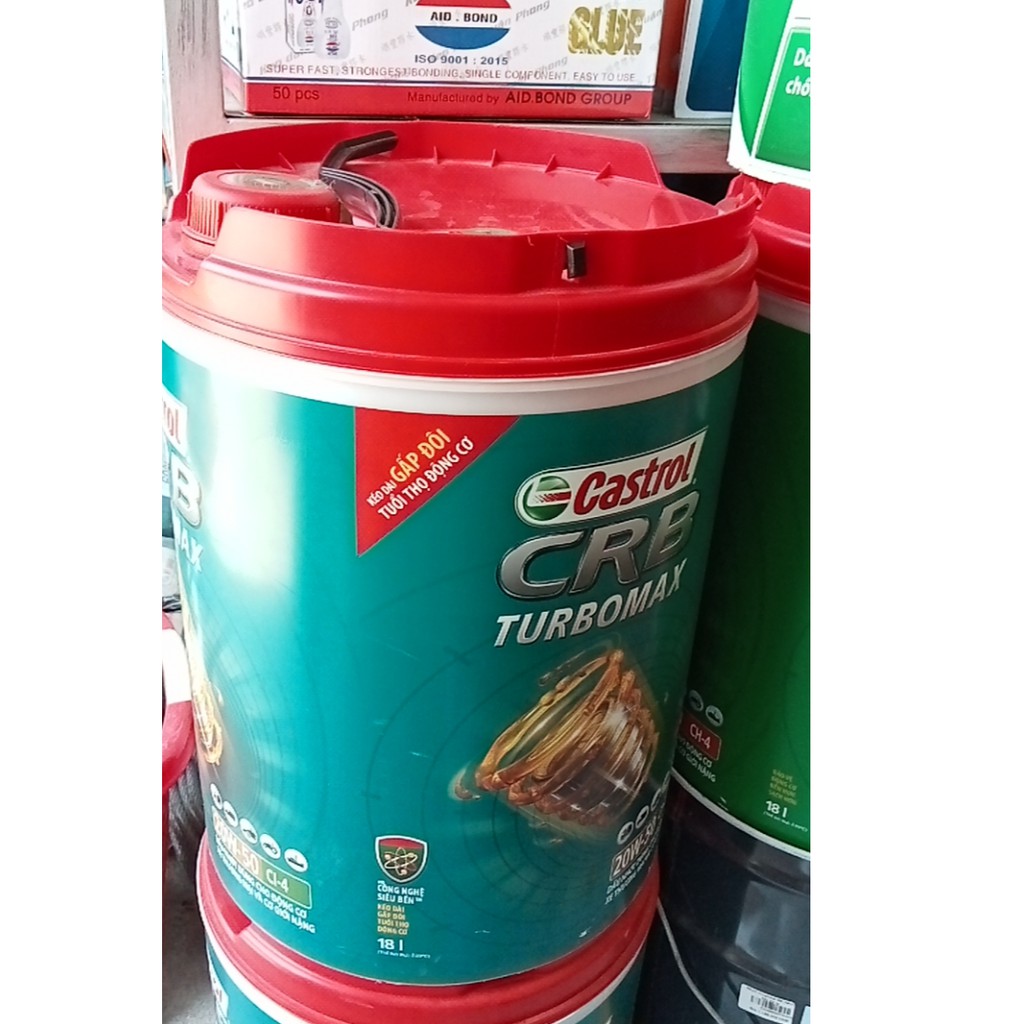 Nhớt castrol crb turbo dầu động cơ cao cấp 18 lít chính hãng