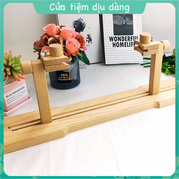 Dụng cụ kẹp khung thêu để bàn bằng gỗ