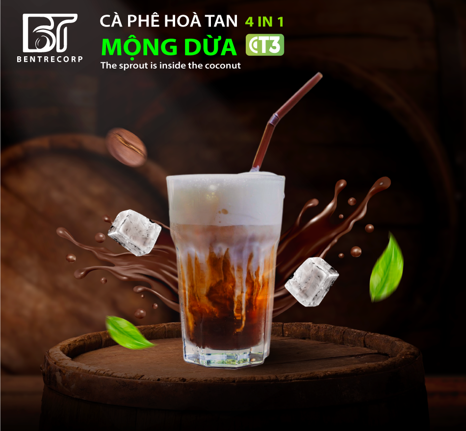 CÀ PHÊ HÒA TAN MỘNG DỪA CT3 4IN1