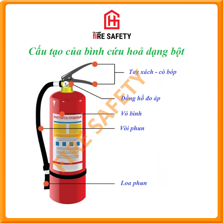 Bình cứa hỏa ,bình bột chữa cháy ABC SRI FEX132-MS-060-RD (6kg)
