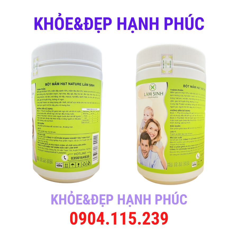 Bột Mầm Hạt Nature Lâm Sinh – 450g/hộp