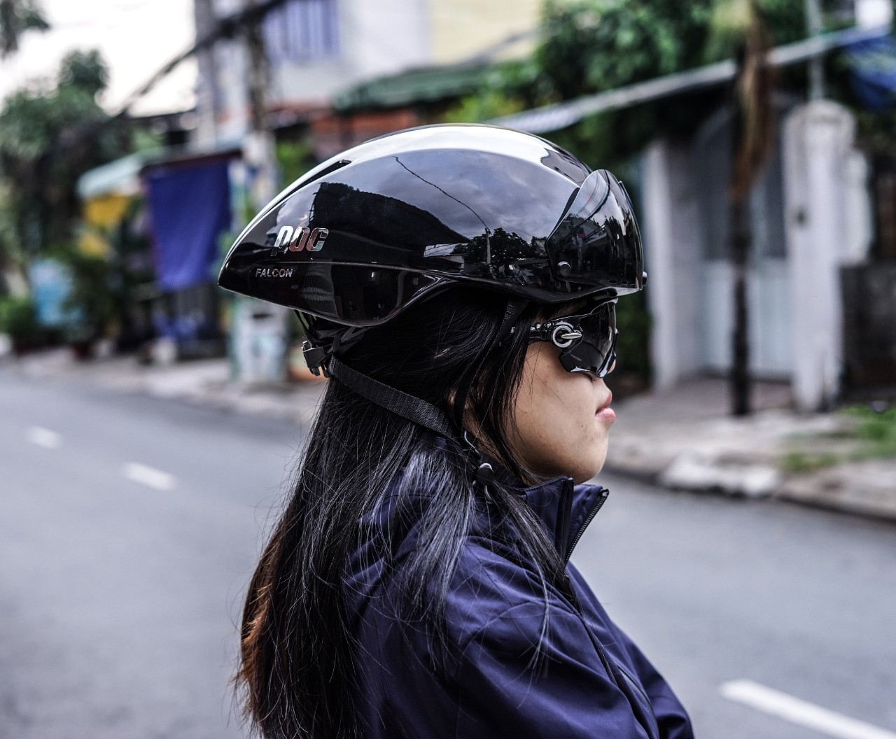 Nón POC FALCON ĐEN BÓNG + TÚI ĐỰNG NÓN VÀ HỘP