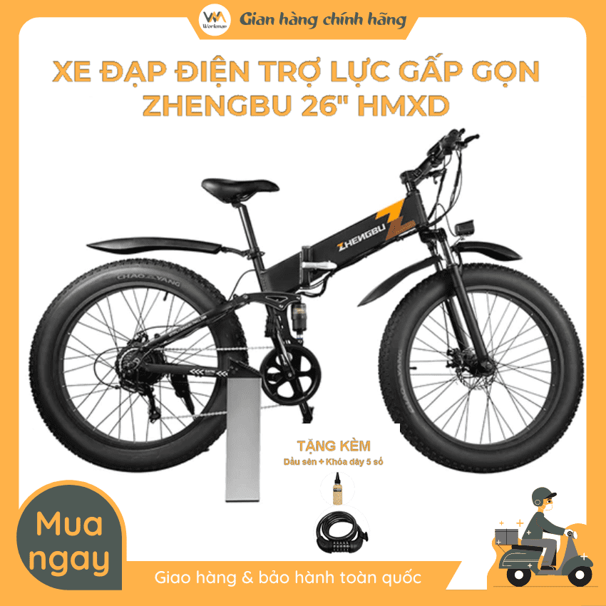 Xe đạp trợ lực điện ZHENGBU 26 HMXD gấp gọn