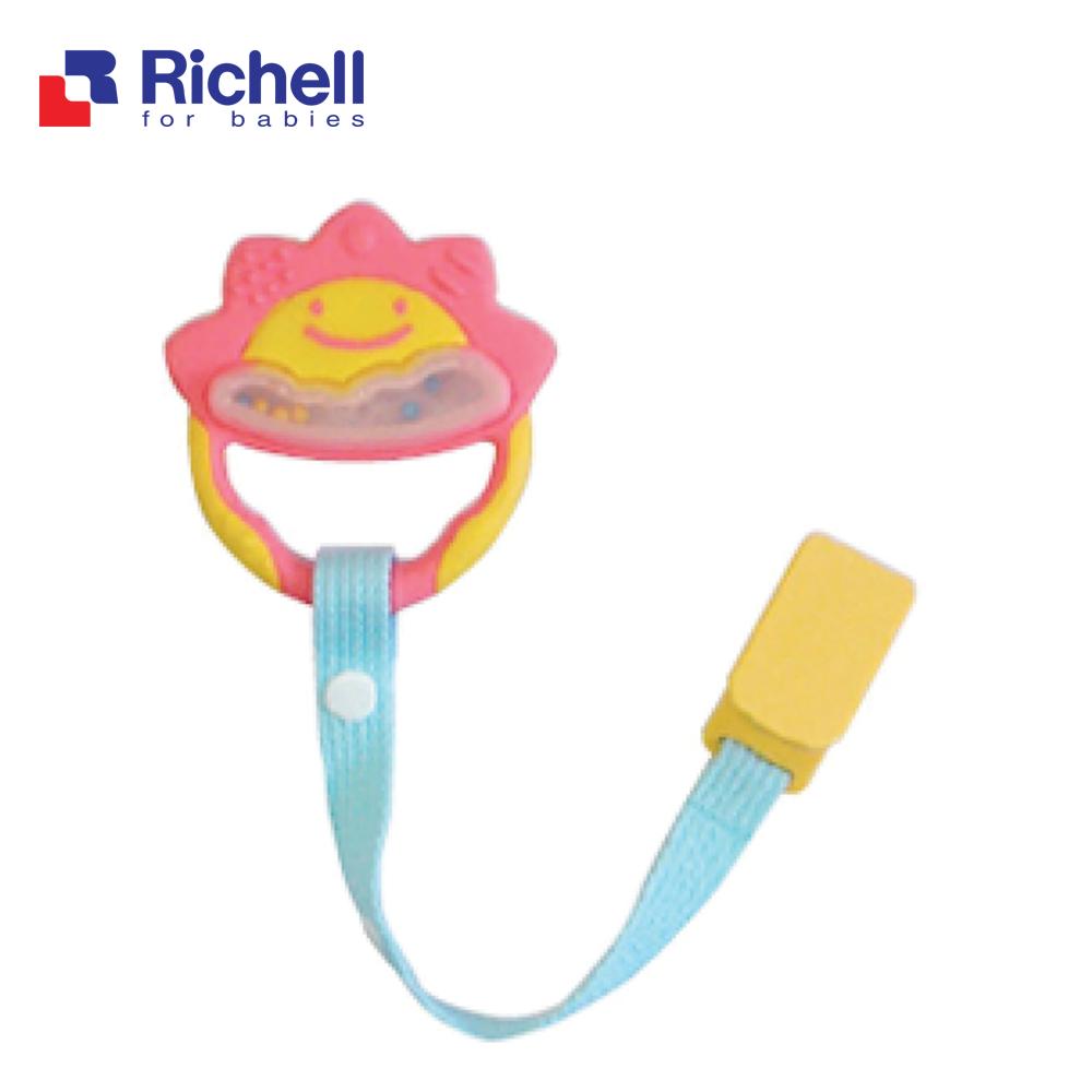 Gặm nướu xúc xắc tròn có dây đeo Richell Nhật Bản Phù hợp cho bé trên 3 tháng