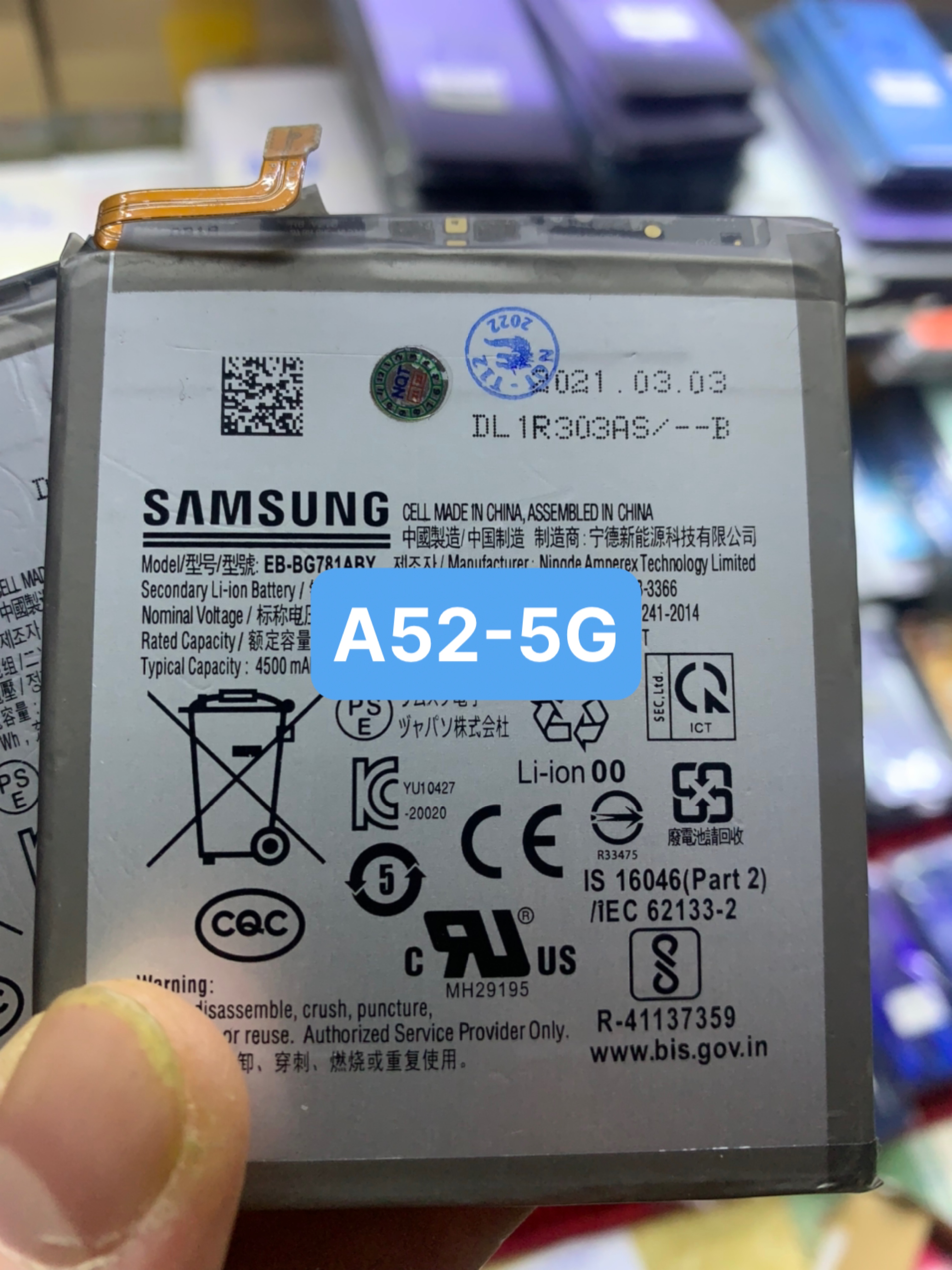 Pin zin samsung galaxy a52 4g, a52 5g, a52s / mã eb-ba781aby