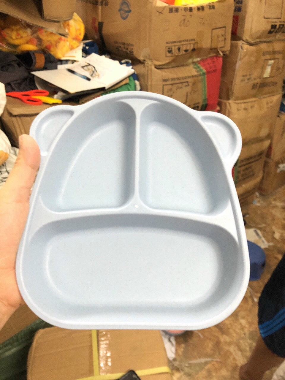 Bát lúa mạch hình gấu cho bé