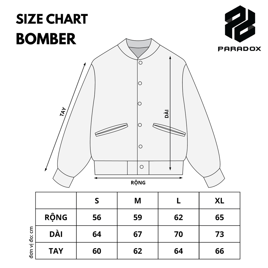 Áo khoác bomber Paradox Tricky Logo Bomber