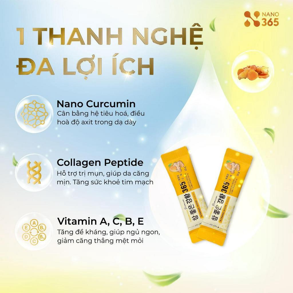 [CHUYÊN SỈ CHÍNH HÃNG] Nghệ Nano Cucumin 365, Thạch nghệ 365 Hàn Quốc