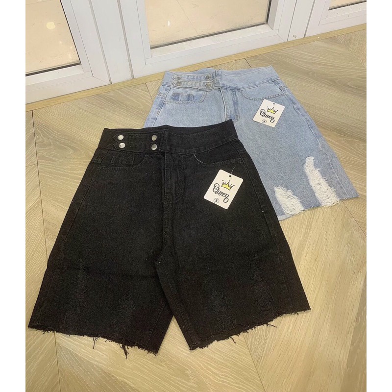 ➰QUẦN JEANS NGỐ 1 ĐAI NÚT RÁCH NHẸ