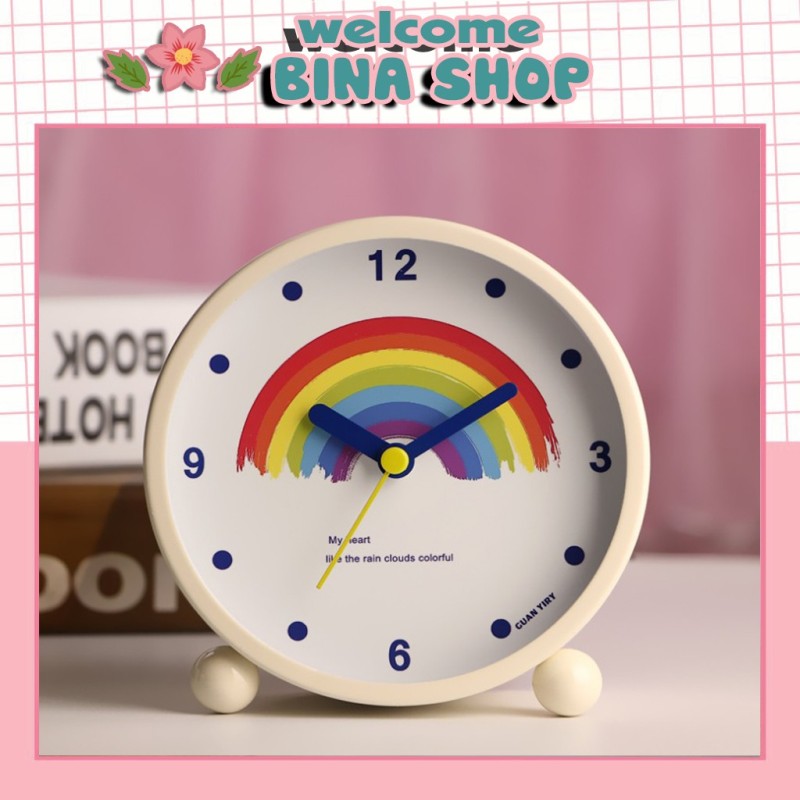 Nơi bán Đồng Hồ Báo Thức, Đồng Hồ Để Bàn Trang Trí Phòng Siêu Cute, Chất Liệu Thép Cao Cấp