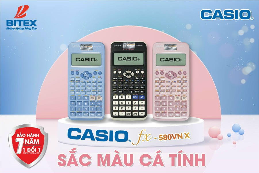 Máy tính Casio FX-580VNX MÀU HỒNG
