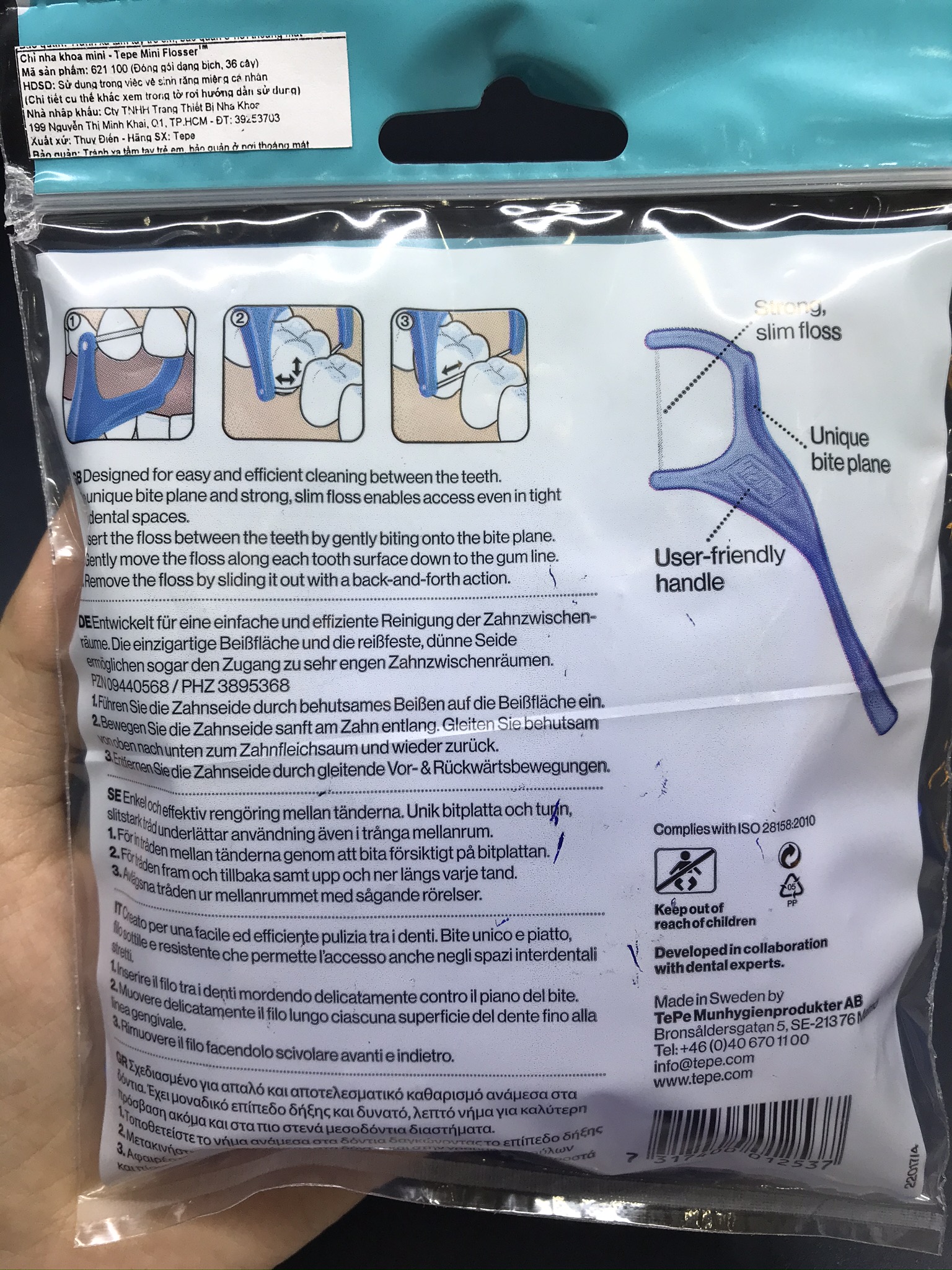 Chỉ nha khoa cung Tepe Mini Flosser túi 36 Cái [dvcareshop]