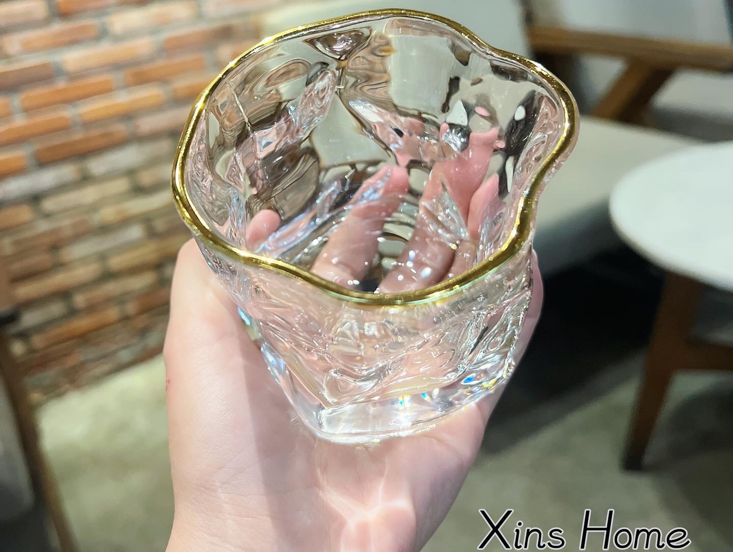 Ly thủy tinh pha lê /ly rượu whisky/Instagram Hot style280ml