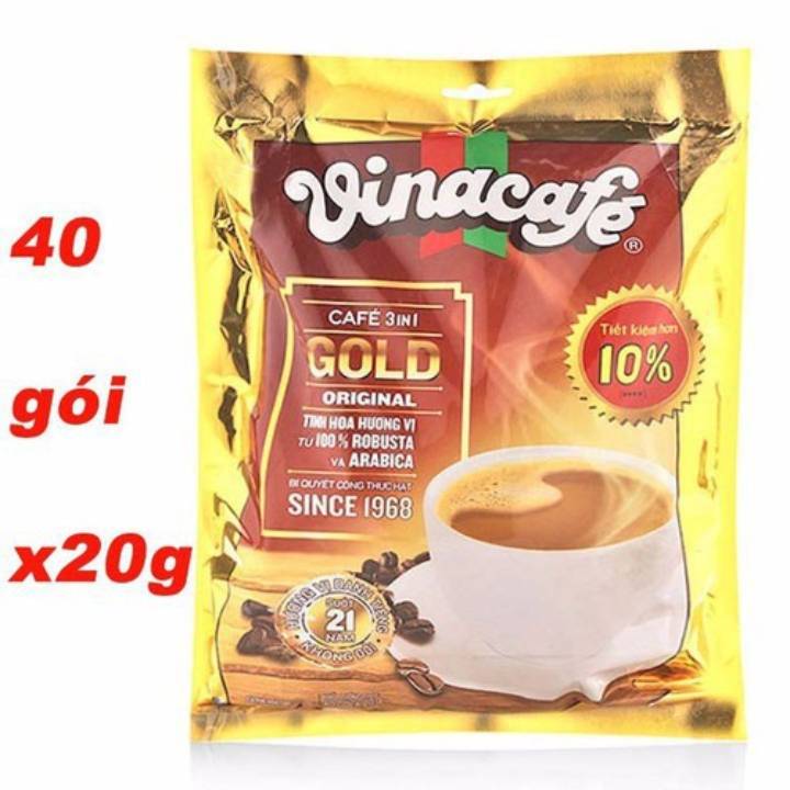 Vina cafe bịch 40 gói x 20gr. do vpp hiếu cường cung cấp