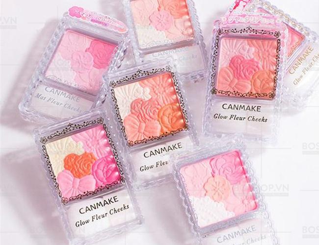 Phấn má Canmake Glow Fleur Cheeks 05 Wedding Fleur 4g (Đỏ hồng)