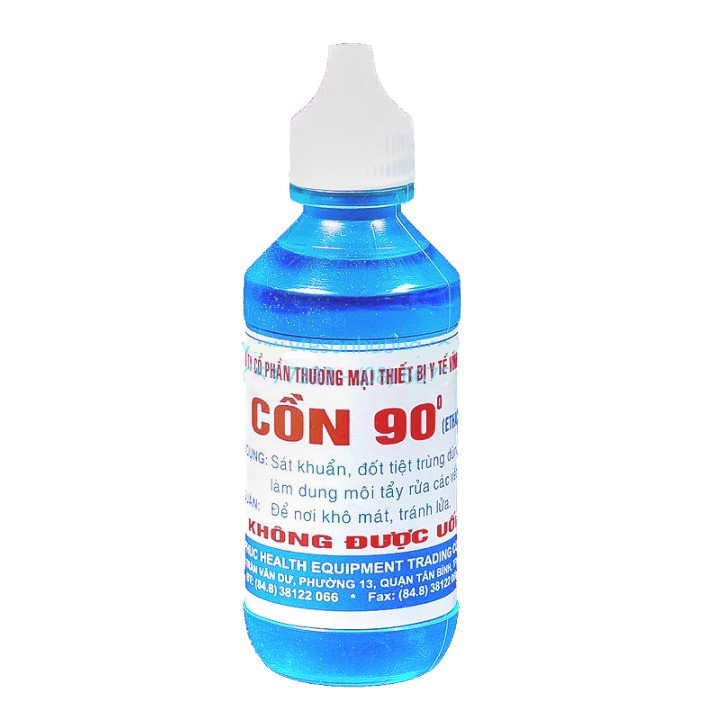 Chai 60ml cồn 90 độ vĩnh phúc