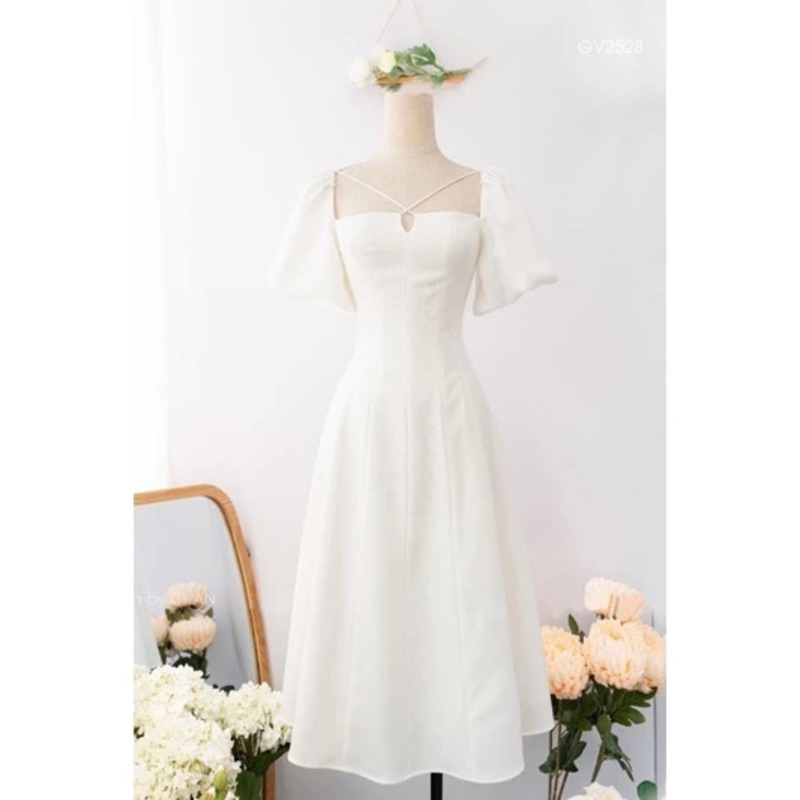 ĐẦM XÒE CHÉO DÂY CỔ (3 màu, có ảnh thật) MS170