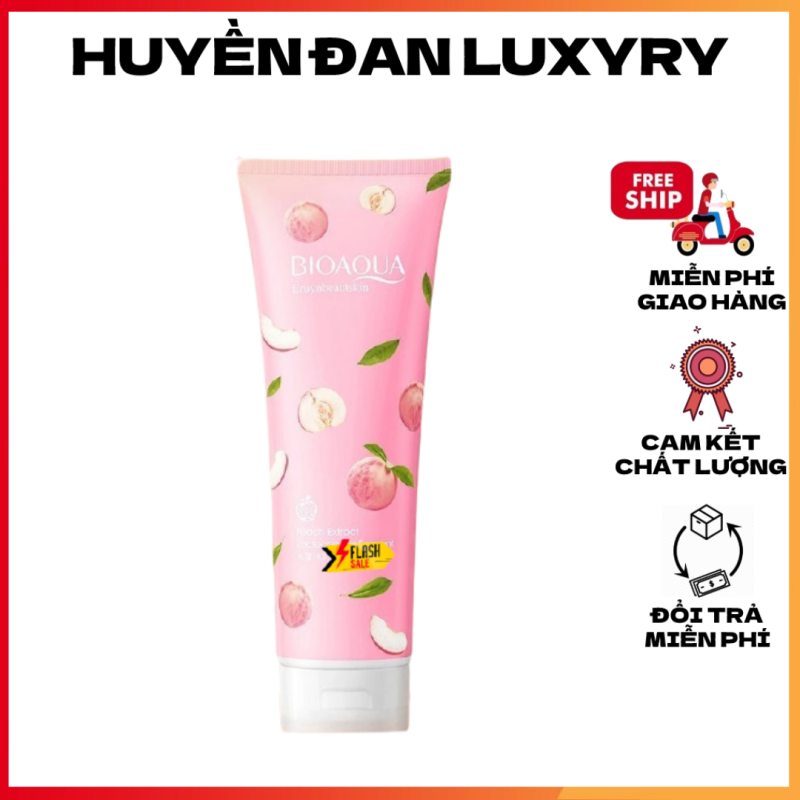 [TẶNG MGG 10K + FREE 15K SHIP] Muối tắm tẩy tế bào chết BioAqua 250g chiết xuất từ đào giúp giảm vết thâm, loại bỏ lớp tế bào chết, dưỡng da trắng mịn. giá rẻ