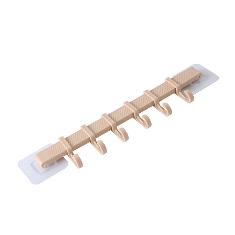 Thanh treo đồ 6 móc dán tường siêu chắc 9144