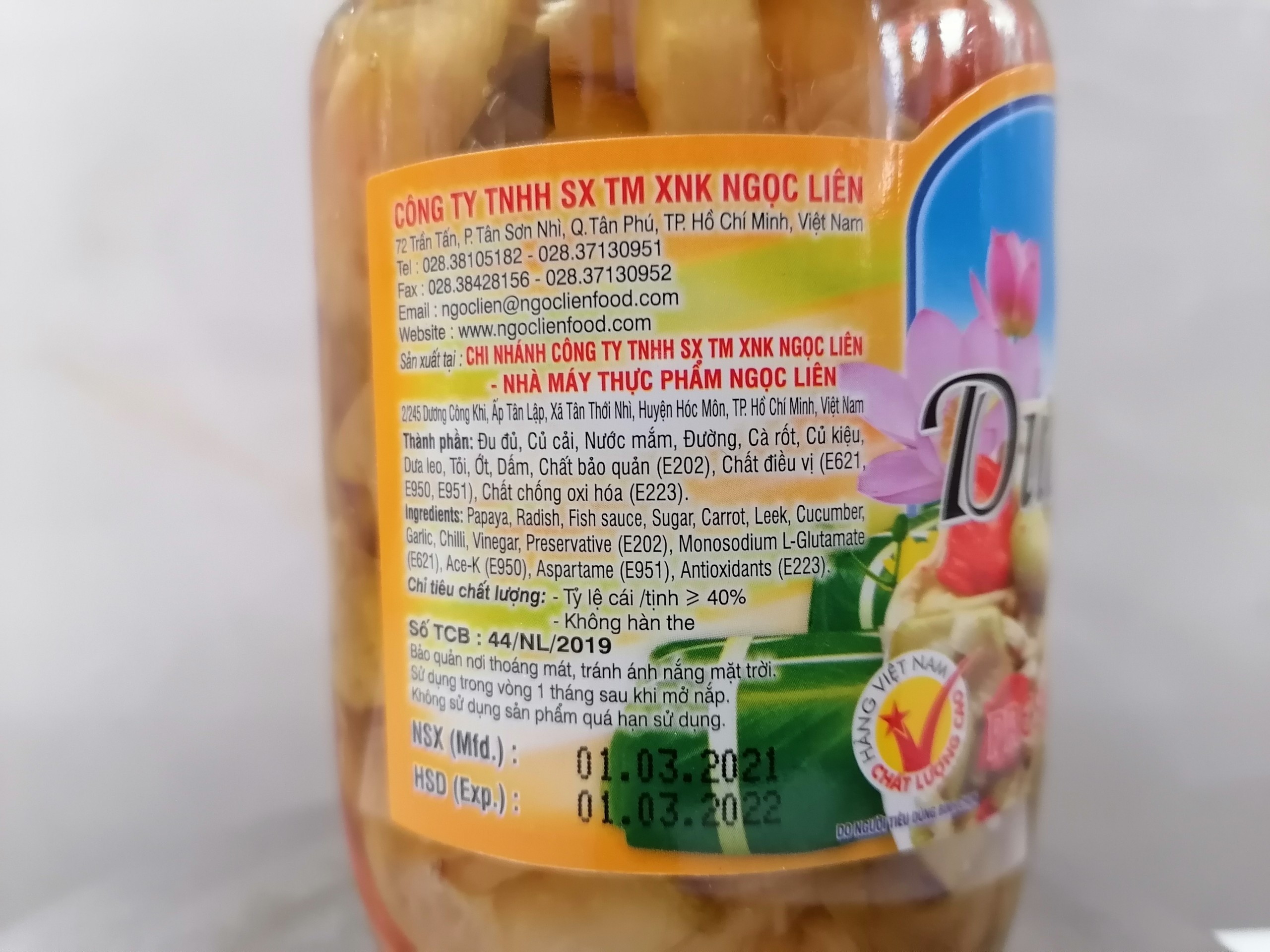 [Lọ 430g] DƯA MÓN (rau củ ngâm giấm) [VN] NGỌC LIÊN Preserved Vegetablets (alc-hk)