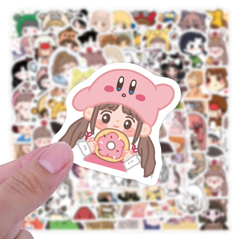 Set 100 Sticker Dán Chủ Đề Bé Gái Dễ Thương