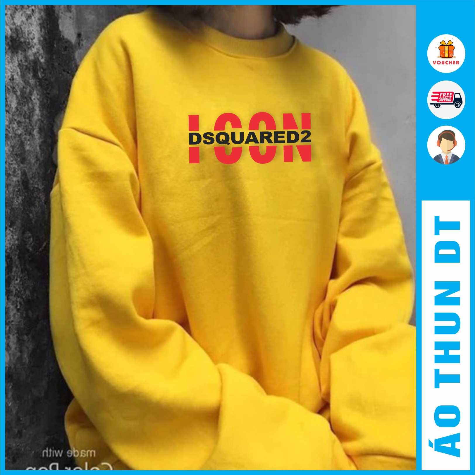 Áo thu đông màu vàng ICON