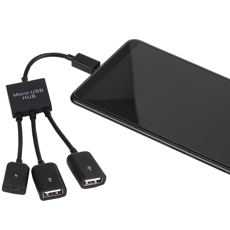 Cáp OTG ra OTG + 02 USB 2.0