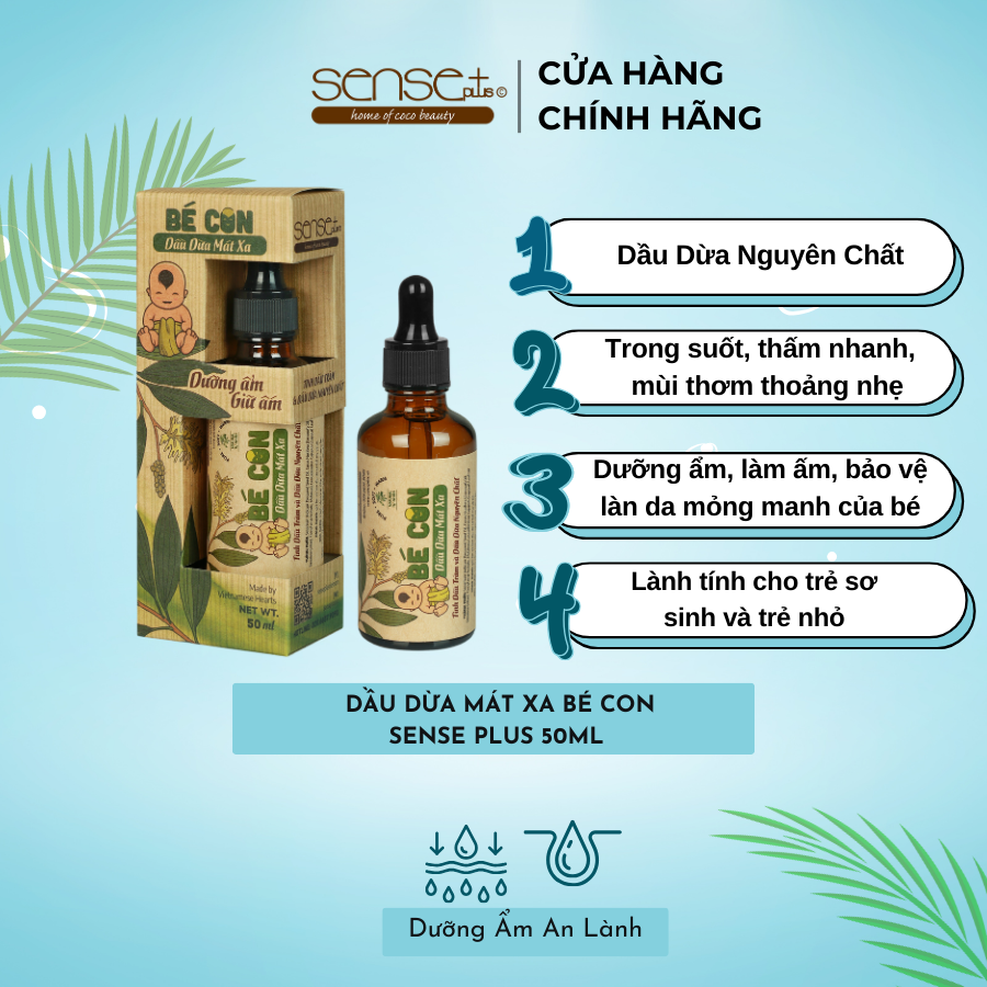 Dầu Dừa Mát-xa Bé Con Sense Plus