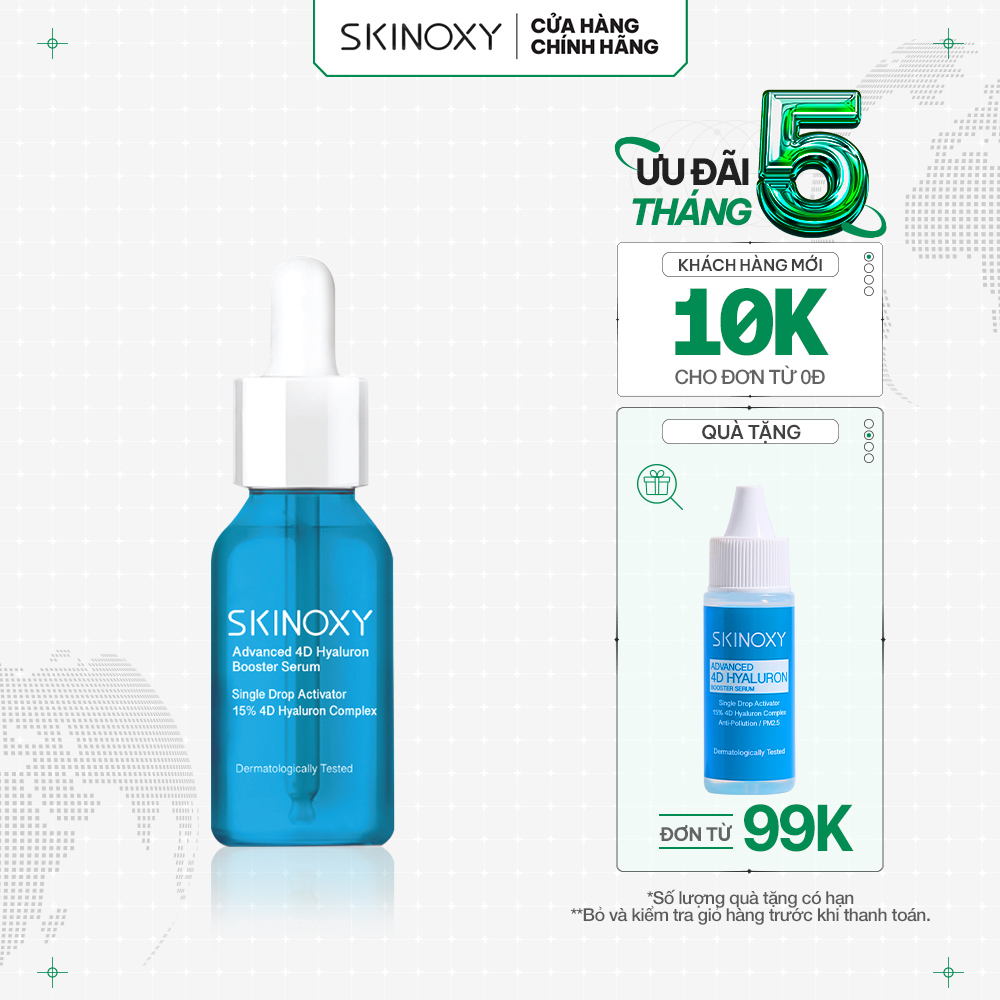 Skinoxy Advanced 4D Hyaluron Booster Serum – 9Ml (Tinh Chất Dưỡng Ẩm Giúp Da Trông Căng Mịn - 9Ml)