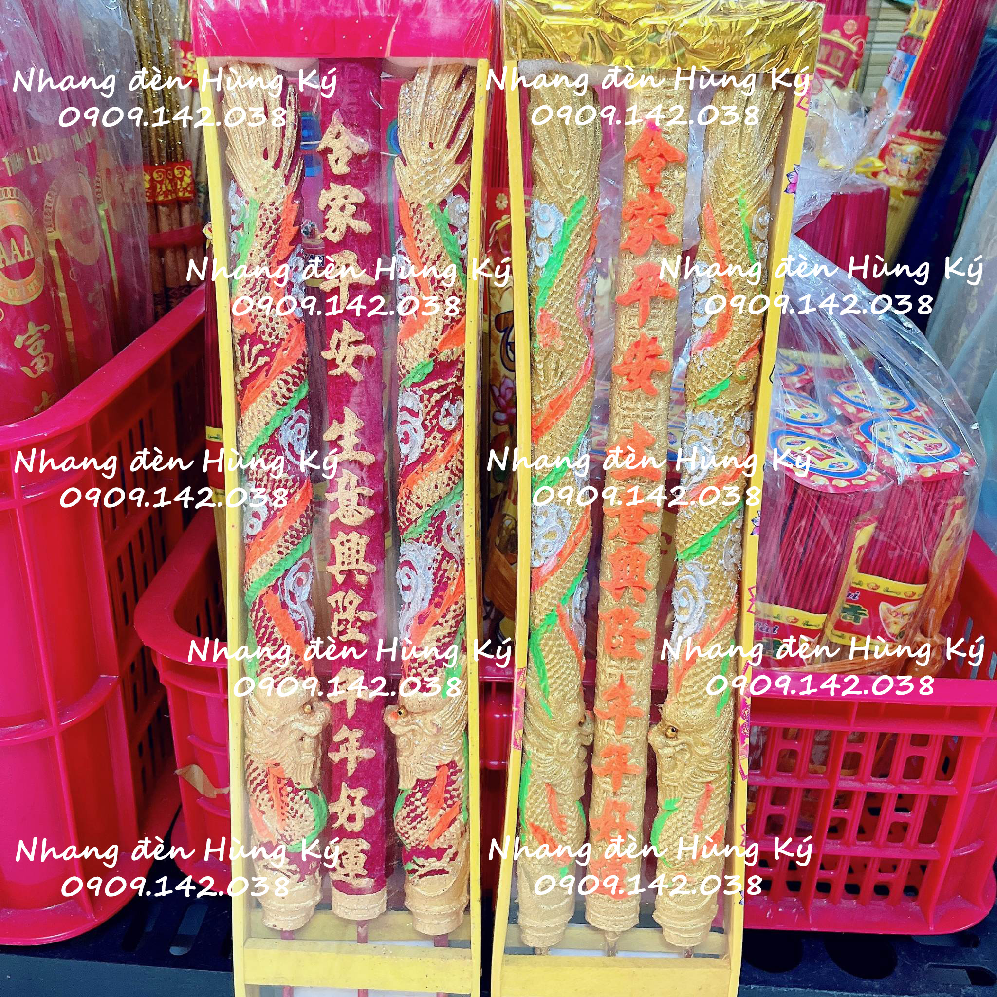Nhang rồng lá 3 cây 5 tấc đứng tàn