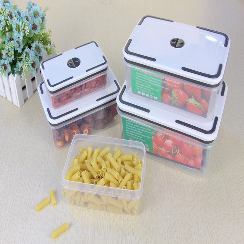 Set 5 box plastic food container multi-size handy preserved vegetables fresh