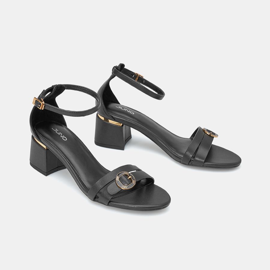 Giày Sandal Nữ 5cm Thời Trang JUNO Phối Khoá Trang Trí SD05100