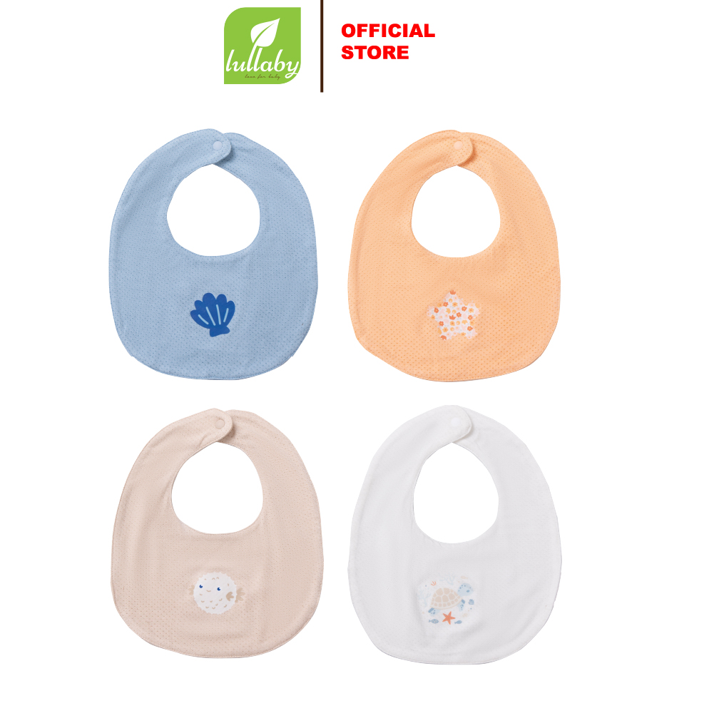 LULLABY - NH868R - Yếm bấm cúc sơ sinh