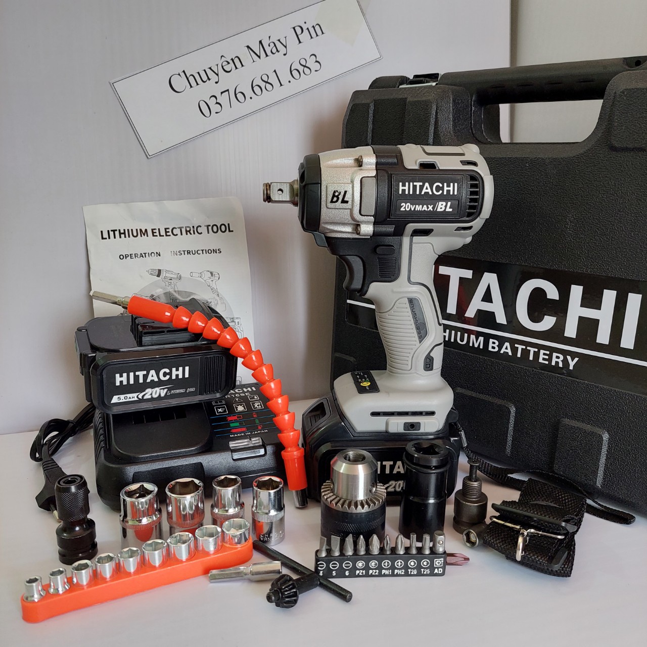 [ Hàng Cao Cấp] Siết Bulong Hitachi 20v công nghệ Japan