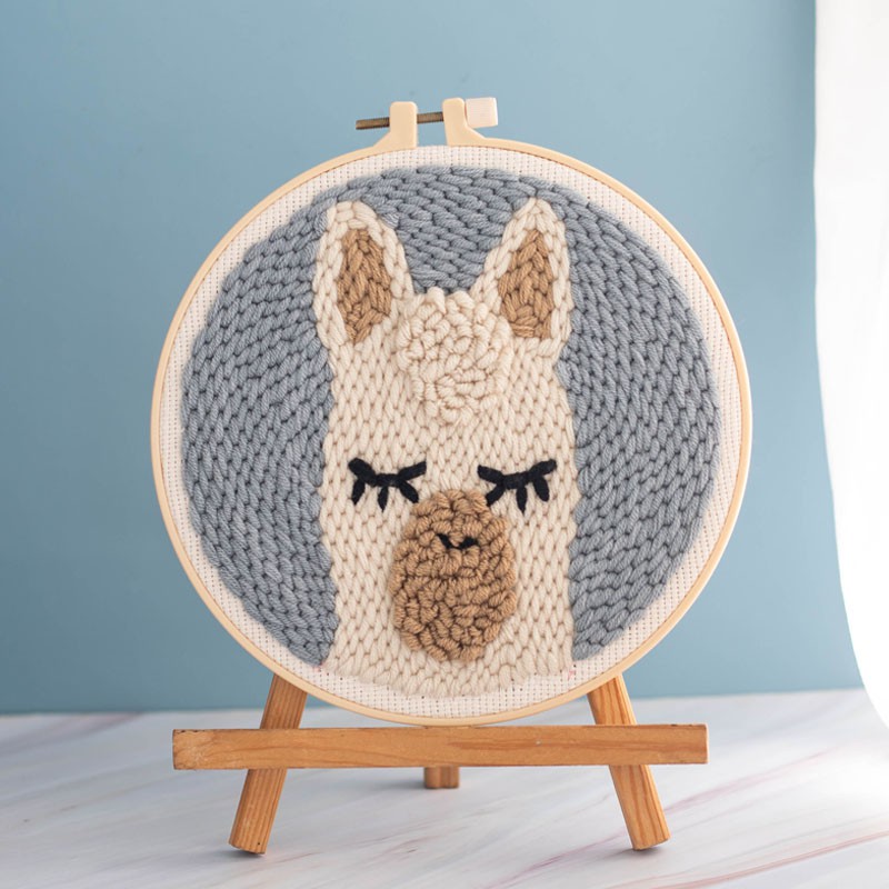 [HCM]Bộ Len Xù Động Vật Dễ Thương - Punch Needle Decor