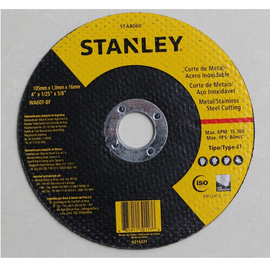 Stanley - 100x1.0x16mm đá cắt inox và sắt - sta8060