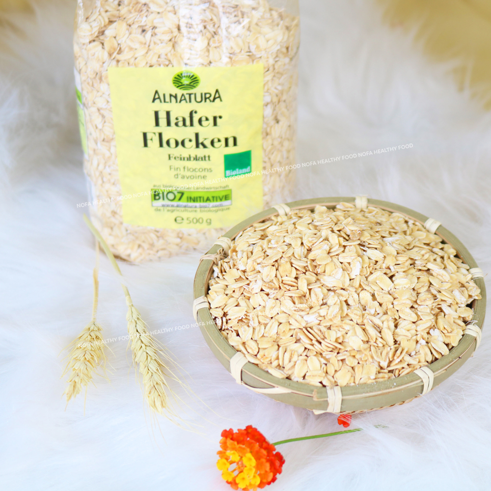 1Kg yến mạch tươi cán dẹt & cán vỡ Hafer Flocken nhập khẩu, ăn sáng healthy, giảm cân giữ dáng.