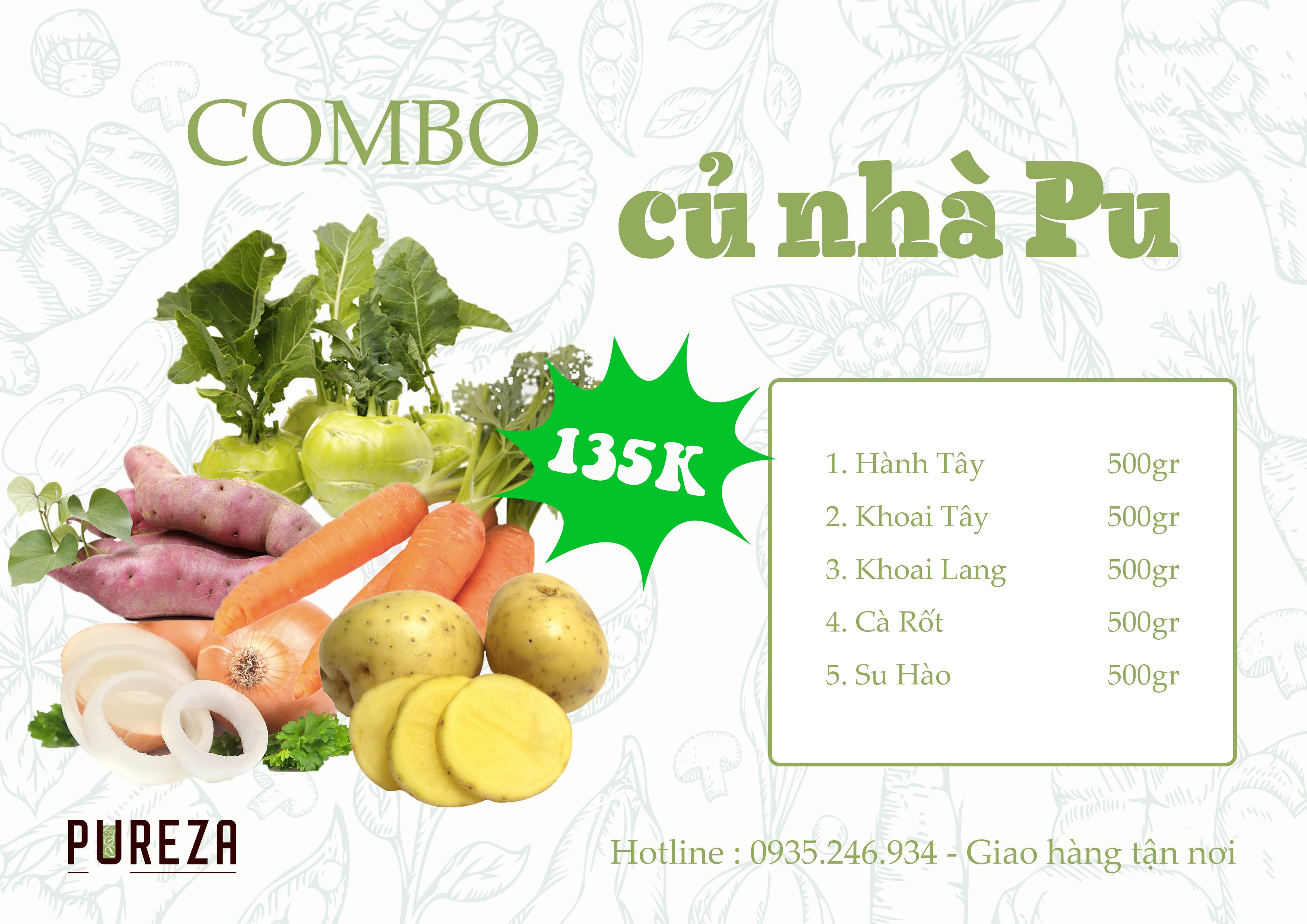 Combo Củ Nhà PU (Giao tại Đà Nẵng)